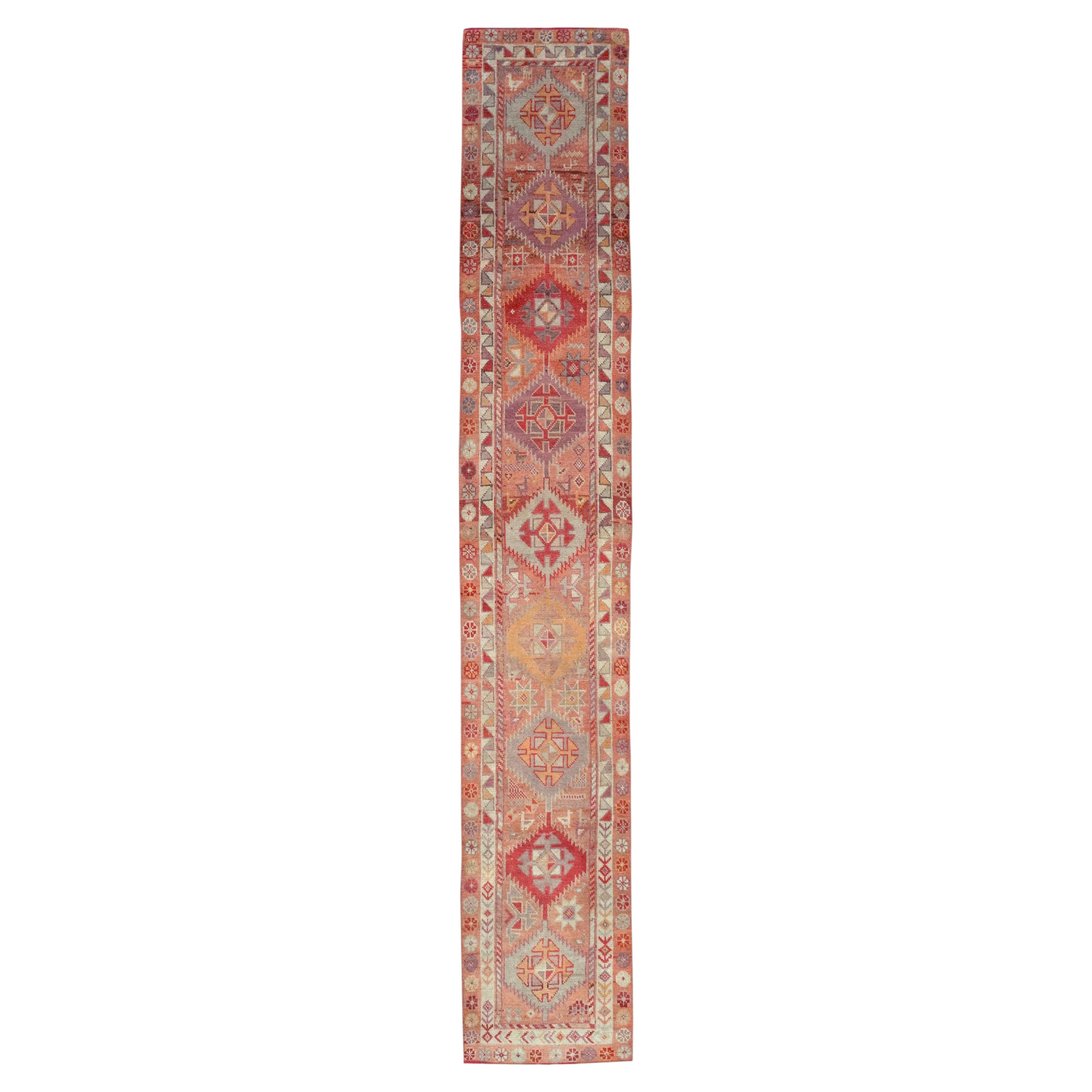 Galerie Shabab Collection Mid-20th Century Turkish Oushak Runner For Sale