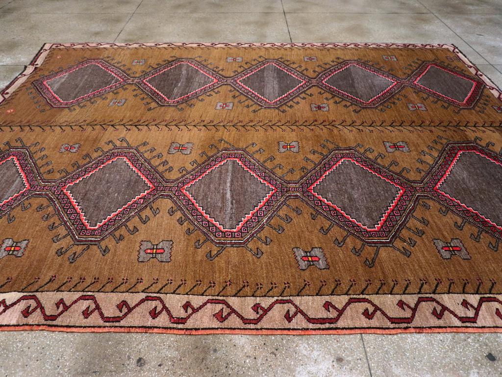 Galerie Shabab Collection Mid-20th Century Turkish Tribal Room Size Carpet In Excellent Condition For Sale In New York, NY