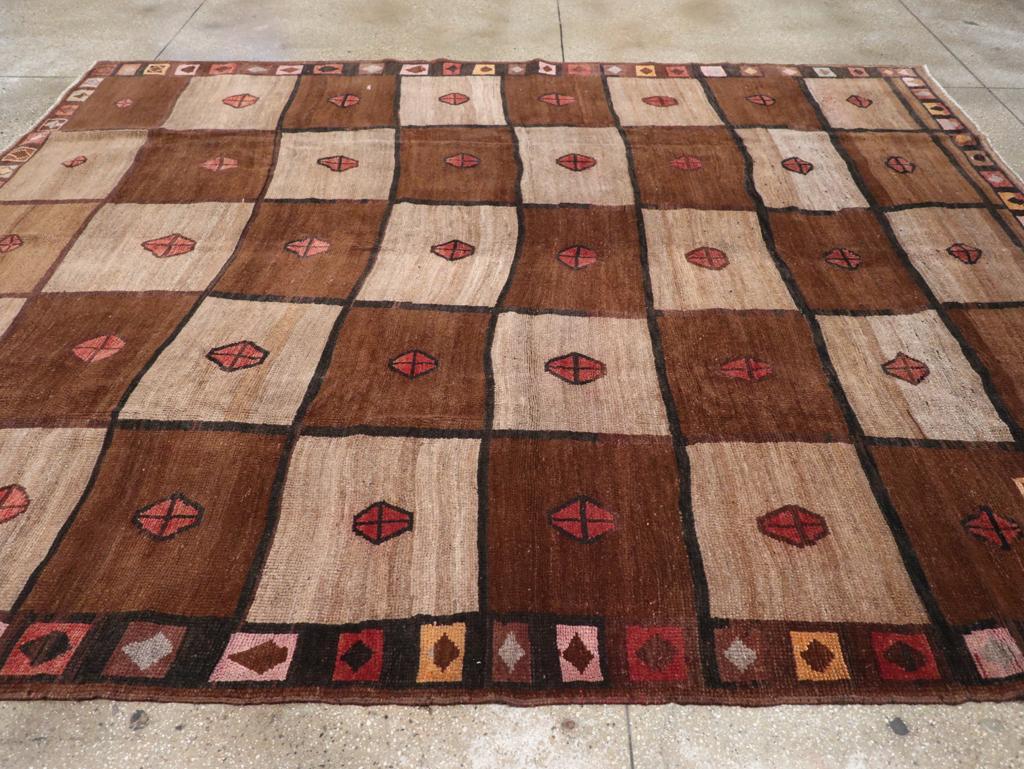 Galerie Shabab Collection Mid-20th Century Turkish Tribal Room Size Carpet In Excellent Condition For Sale In New York, NY