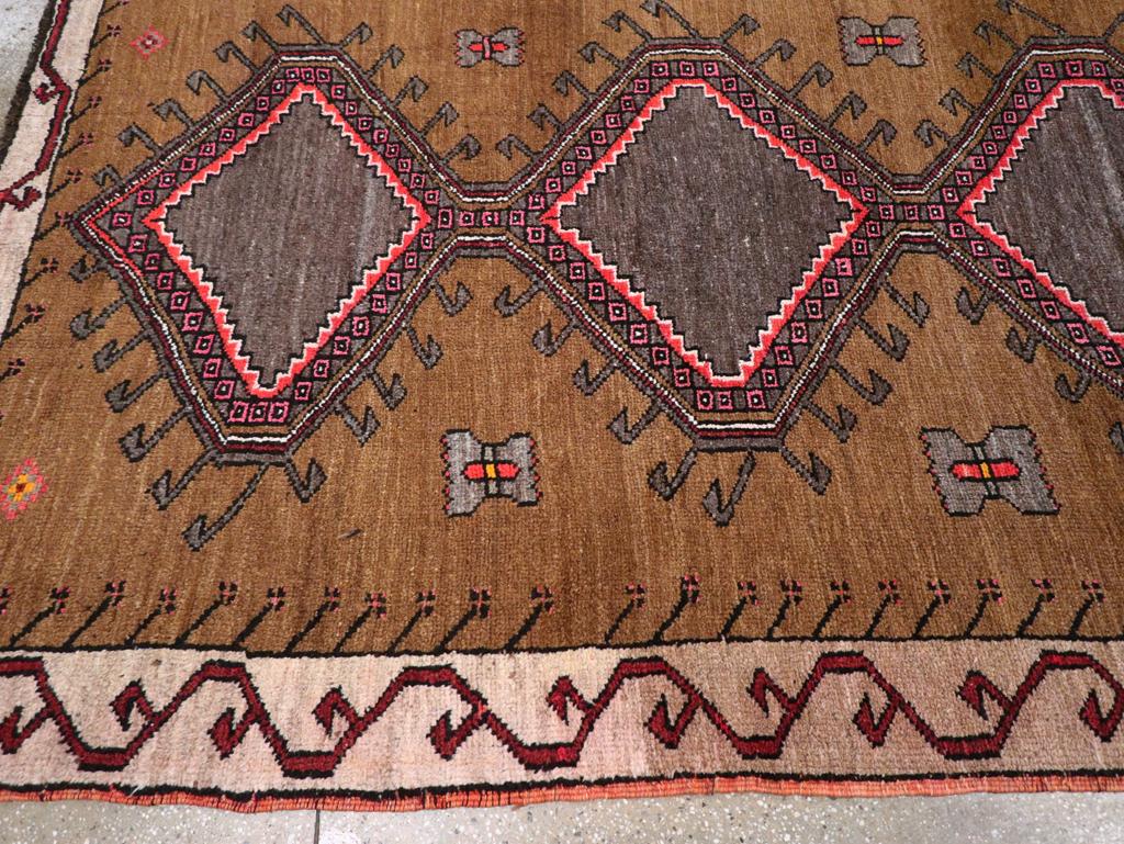 Wool Galerie Shabab Collection Mid-20th Century Turkish Tribal Room Size Carpet For Sale