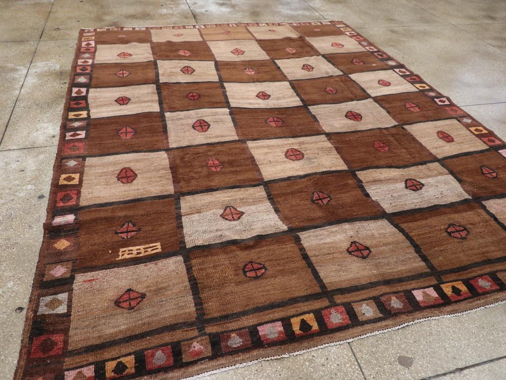 Galerie Shabab Collection Mid-20th Century Turkish Tribal Room Size Carpet For Sale 1