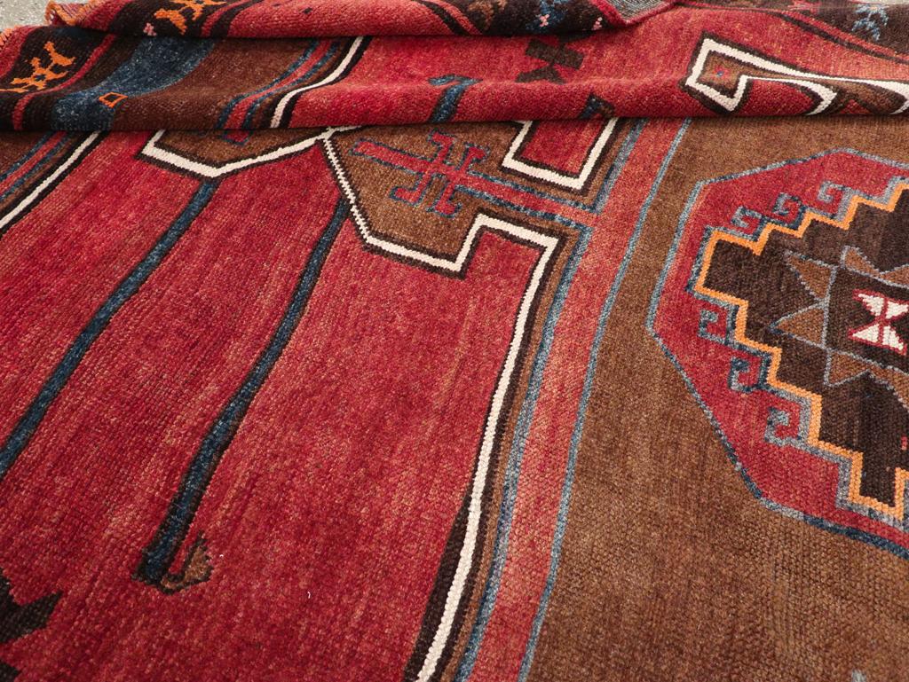 Mid-20th Century Turkish Tribal Room Size Carpet For Sale 3