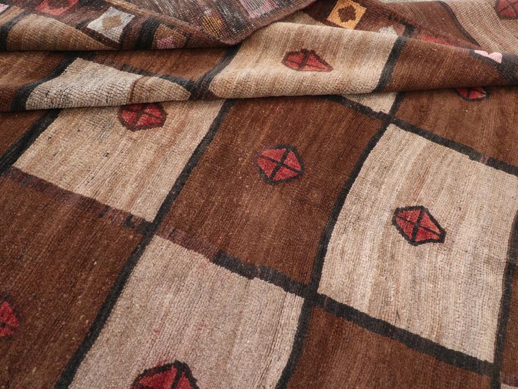 Galerie Shabab Collection Mid-20th Century Turkish Tribal Room Size Carpet For Sale 3