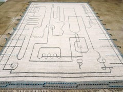 Moroccan Inspired Modern Turkish Room Size Carpet by Galerie Shabab