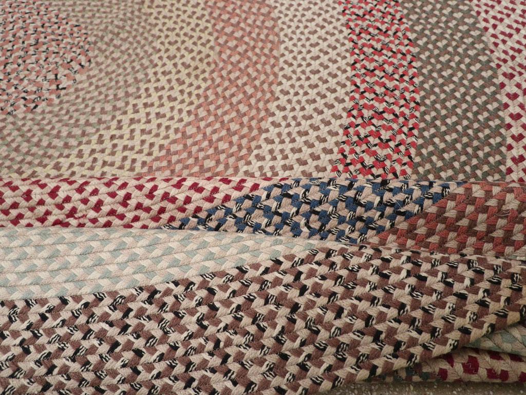 Galerie Shabab Collection Vintage American Braid Round Rug For Sale 2