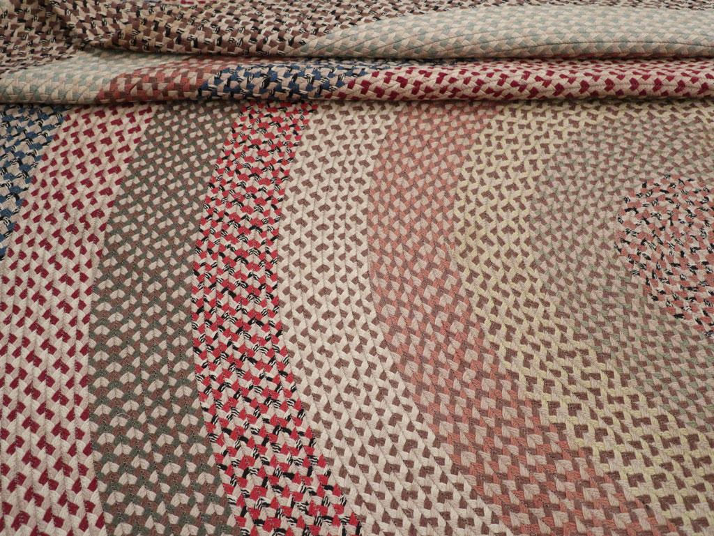 Galerie Shabab Collection Vintage American Braid Round Rug For Sale 3