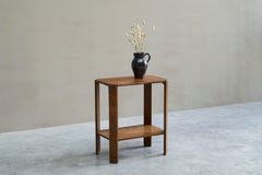 Tavolino Art Déco 'Galeries Anspach Brussels' in rovere massiccio anni '40