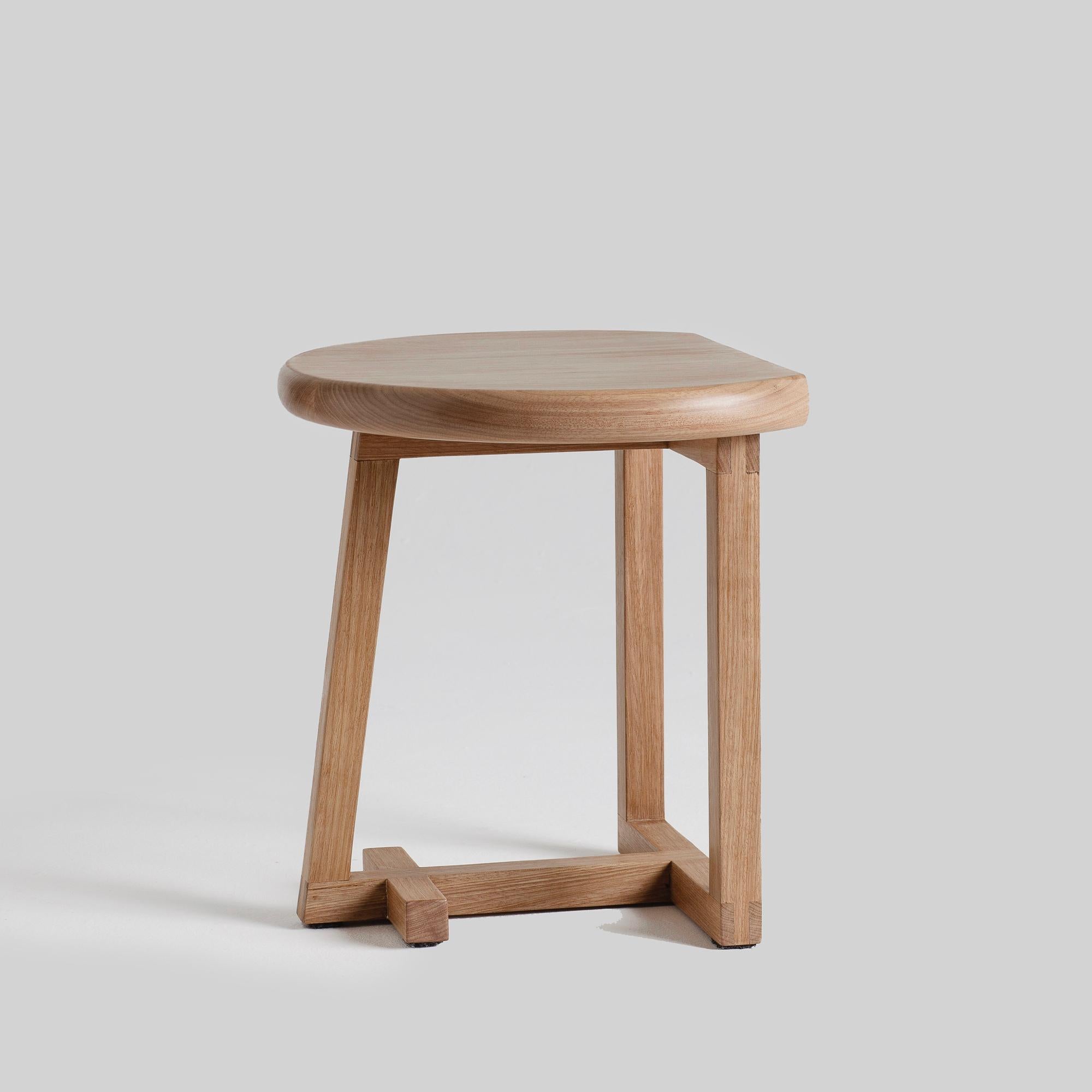 Other Galerina Side Table, Contemporary Handcrafted Brazilian Hardwood Table For Sale