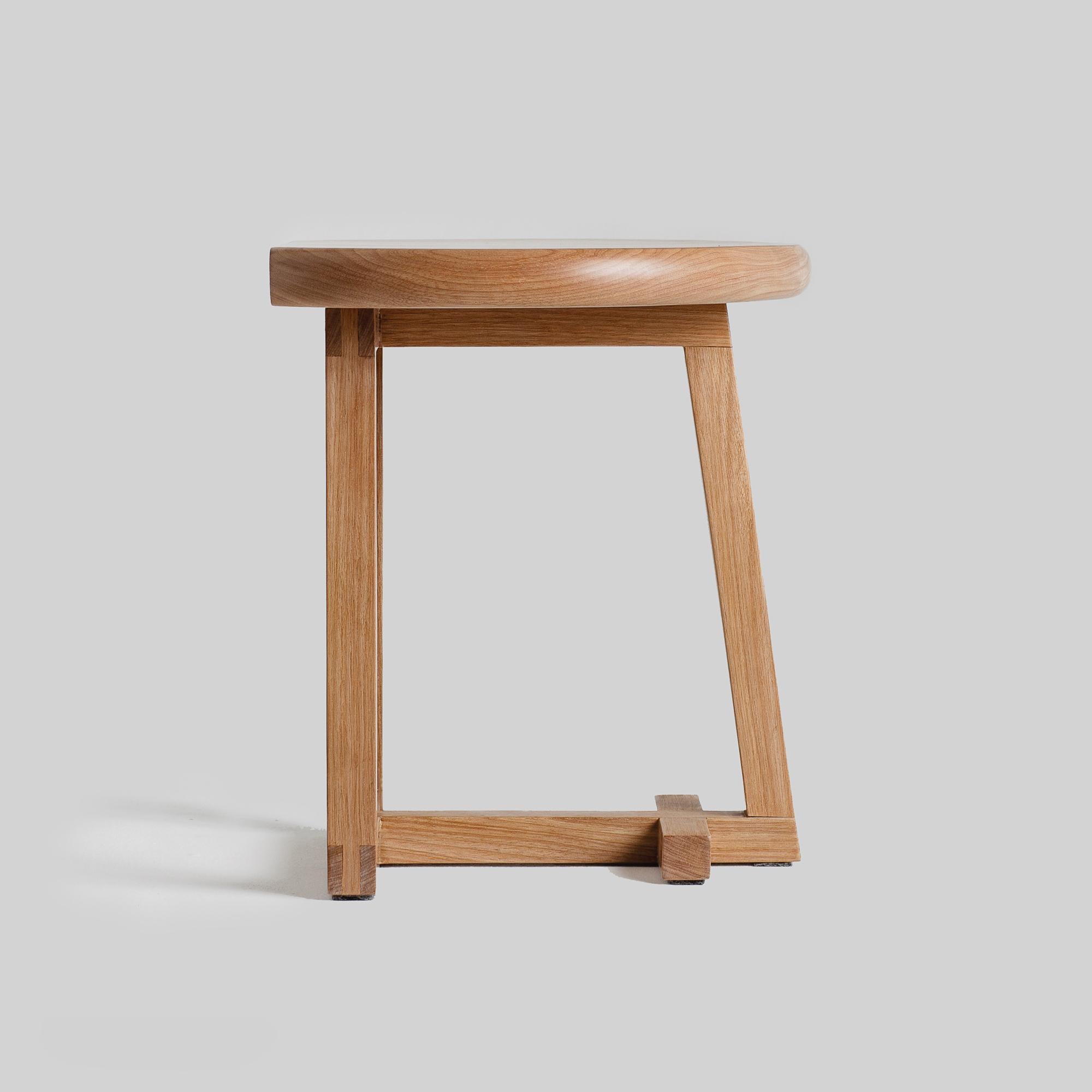 Hand-Crafted Galerina Side Table, Contemporary Handcrafted Brazilian Hardwood Table For Sale