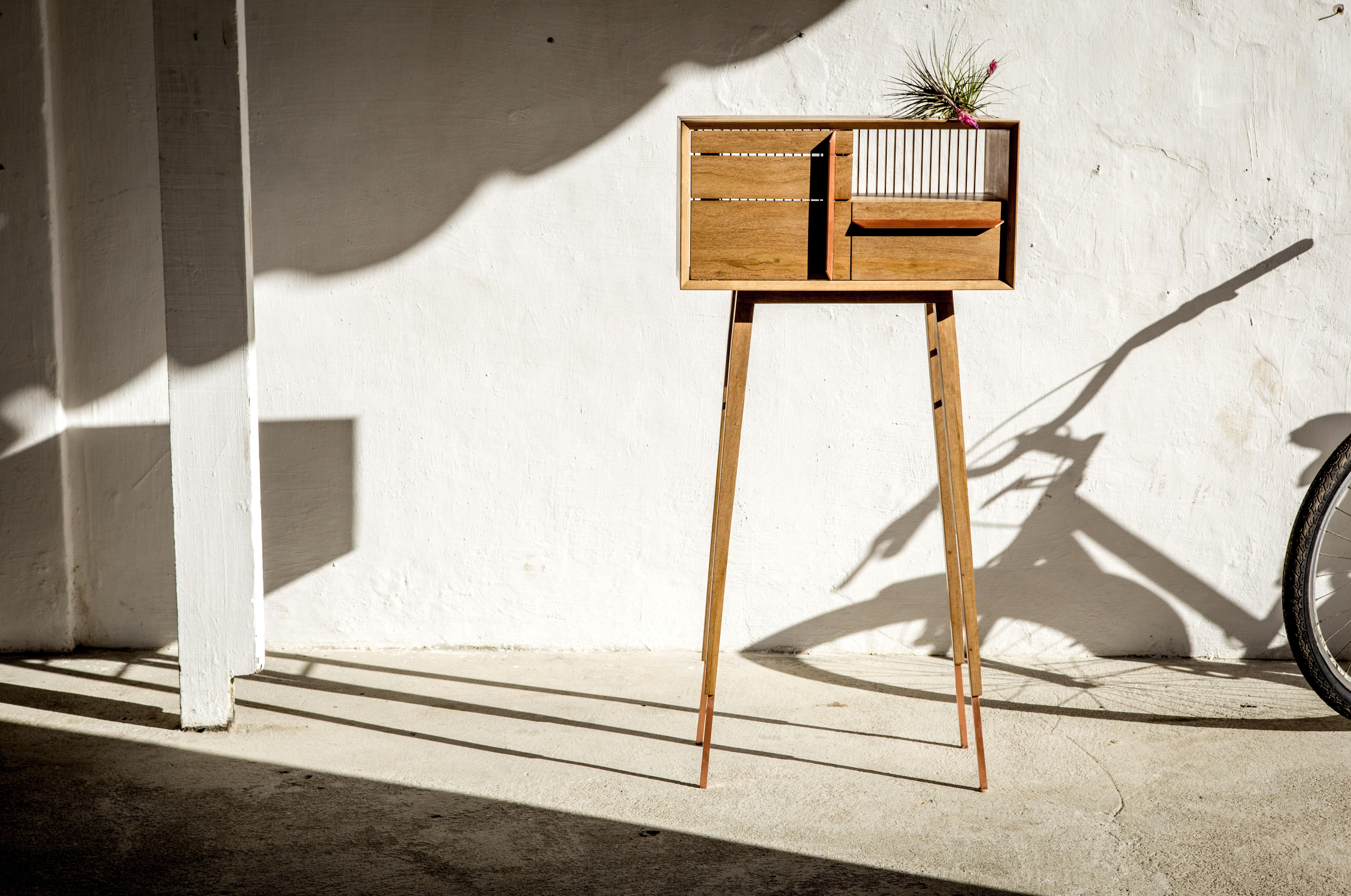 Galgo Contemporary Cabinet in Brazilian Hardwood by Knót Artesanal For Sale 4