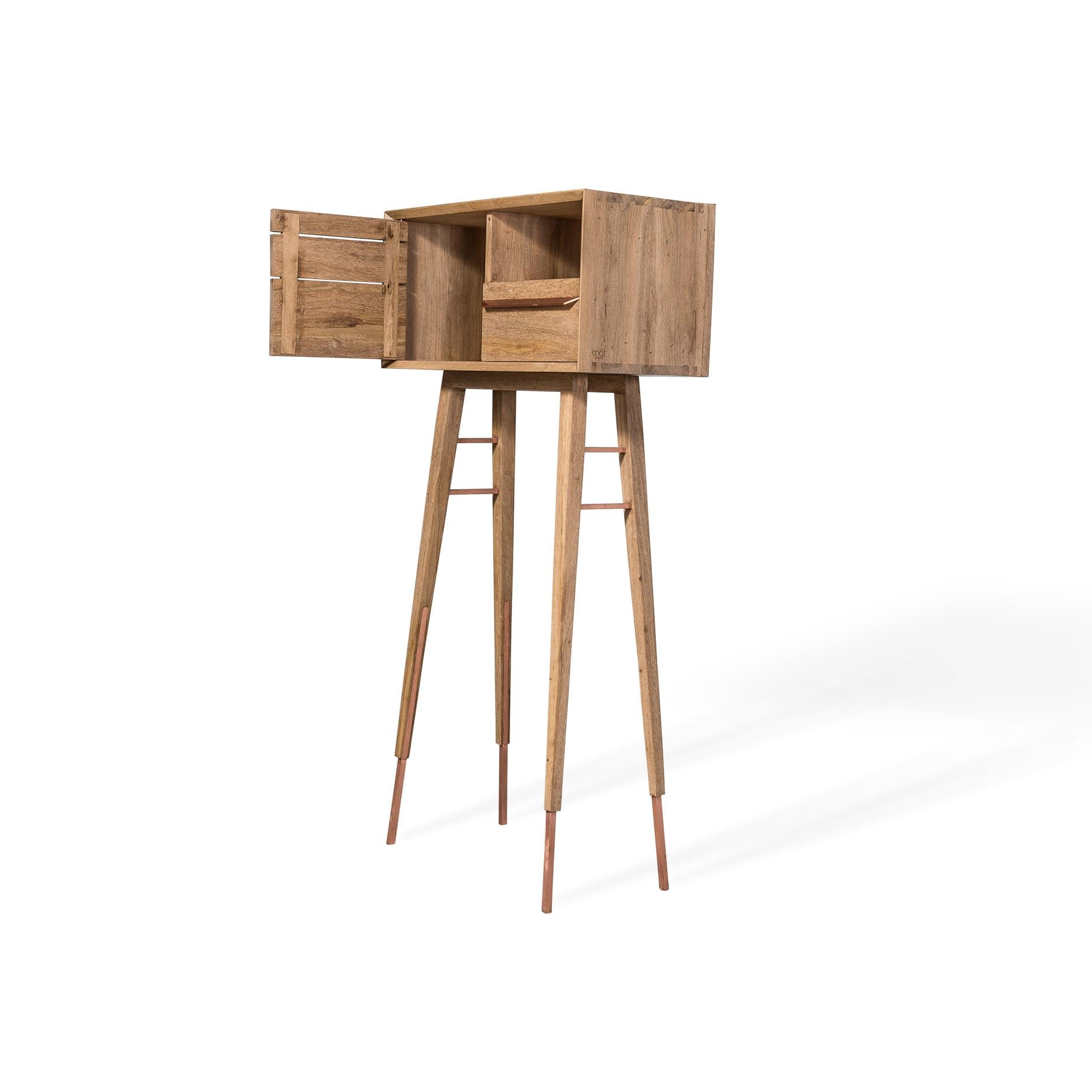 Galgo Contemporary Cabinet in Brazilian Hardwood by Knót Artesanal For Sale 2