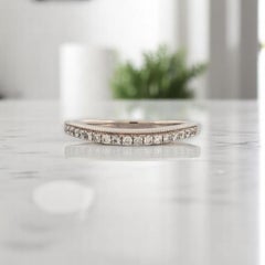 Anello della Galilea  Anello con diamante in oro bianco 14k  0,20ct Gioielli scintillanti  Taglia 8,5