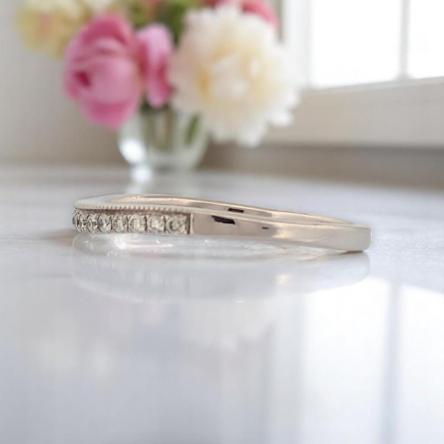 Moderno Anello della Galilea  Anello con diamante in oro bianco 14k  0,20ct Gioielli scintillanti  Taglia 8,5 in vendita