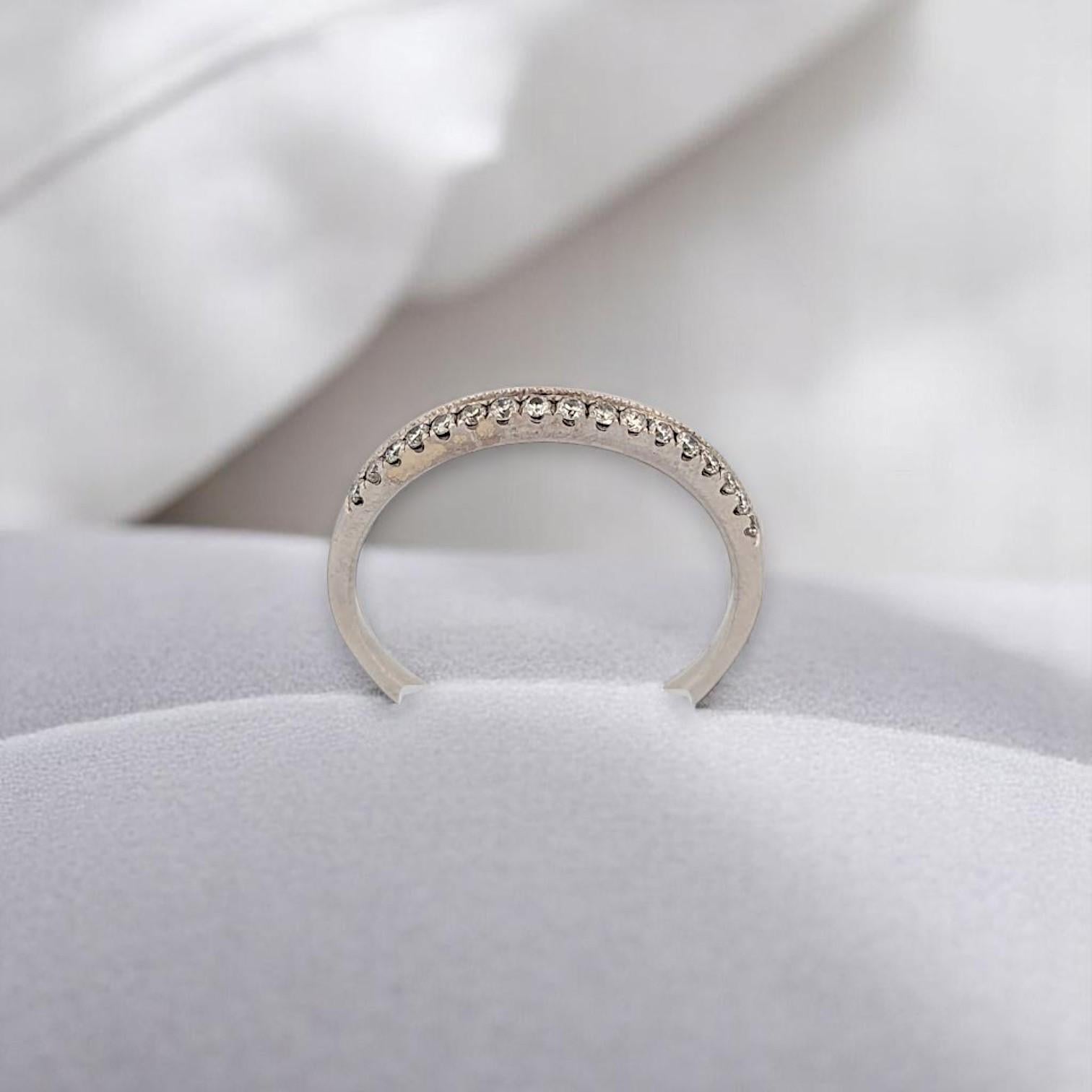 Anello della Galilea  Anello con diamante in oro bianco 14k  0,20ct Gioielli scintillanti  Taglia 8,5 In condizioni Nuovo in vendita a Greeneville, TN