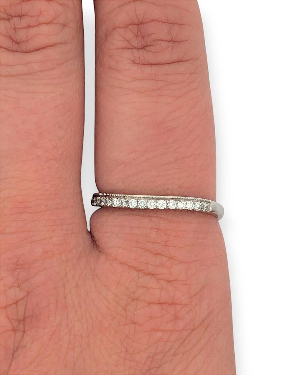 Donna Anello della Galilea  Anello con diamante in oro bianco 14k  0,20ct Gioielli scintillanti  Taglia 8,5 in vendita