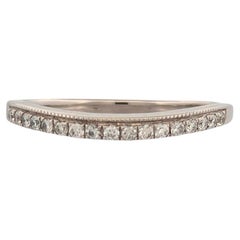 Anello della Galilea  Anello con diamante in oro bianco 14k  0,20ct Gioielli scintillanti  Taglia 8,5