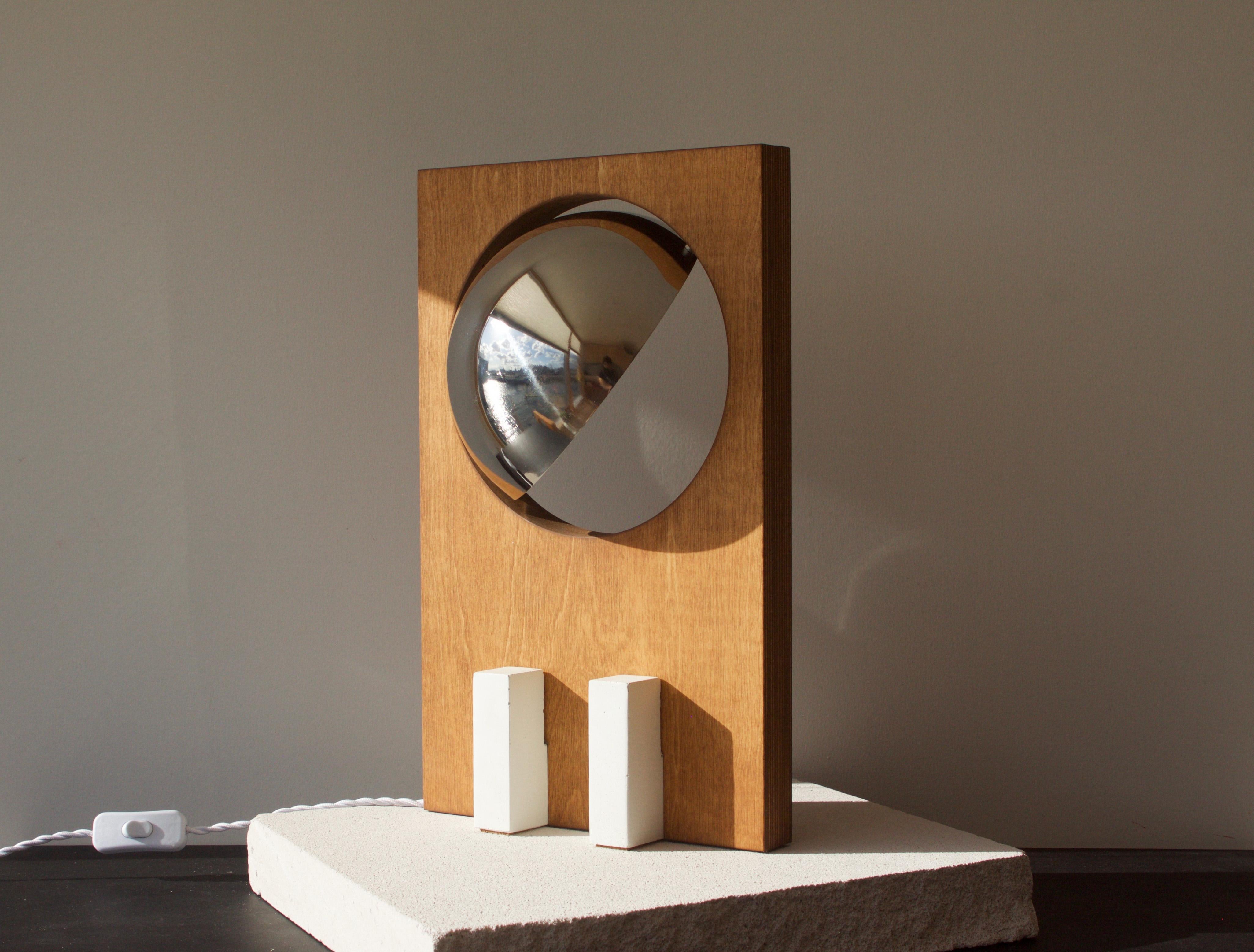 Acciaio inossidabile Lampada da tavolo Galileo 2.2 di Edoardo Lietti Studio A in vendita