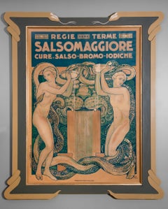 Original-Lithographieplakat „Salsomaggiore“ von Galileo Chini