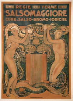 "Salsomaggiore" Cartel litografía original de Galileo Chini