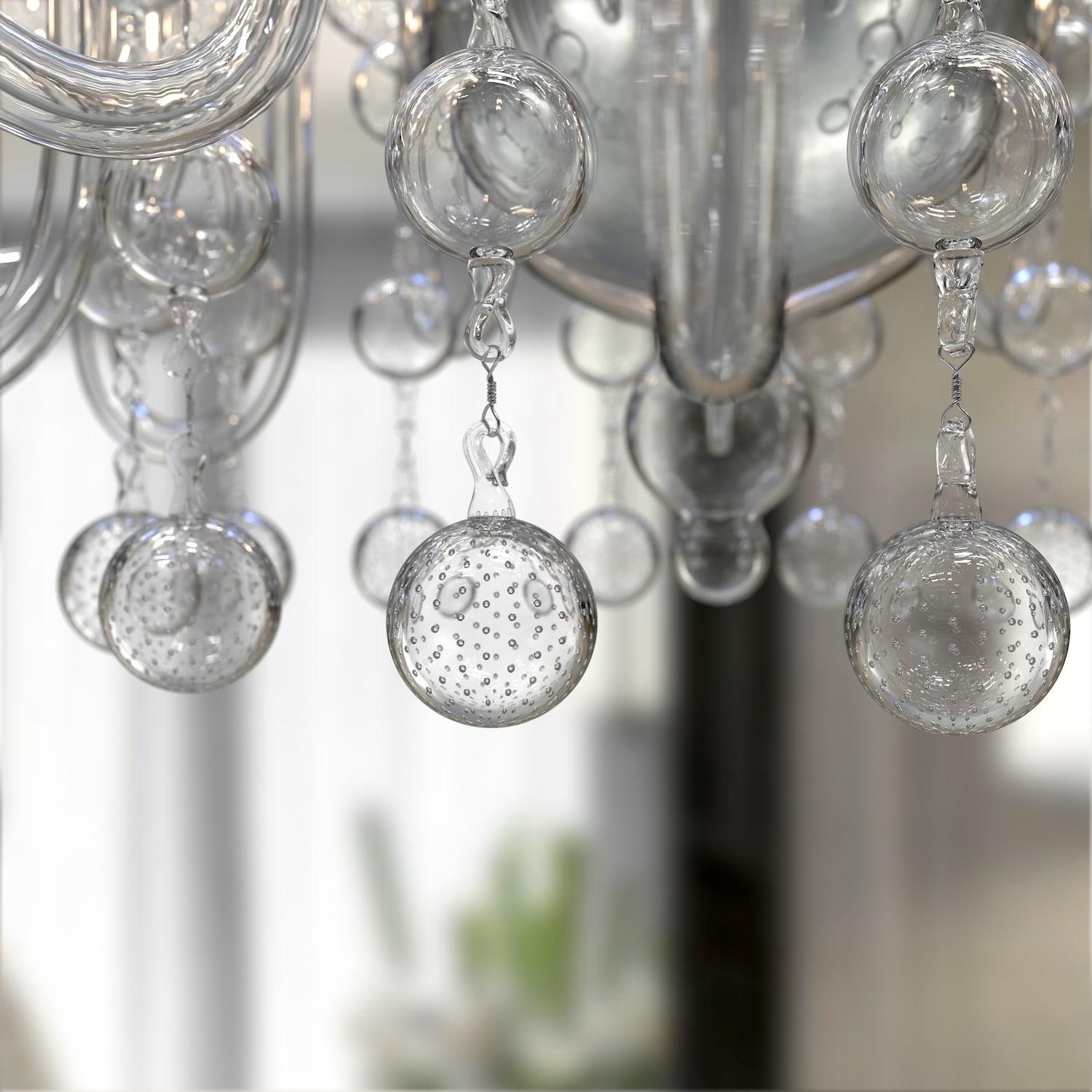 GALILEO – Lampadario sospeso con 12 luci in vetro di Murano in vendita 1
