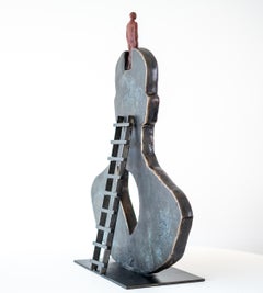 Du Coeur À l'Esprit (From Heart to Mind) - contemporary, bronze indoor sculpture