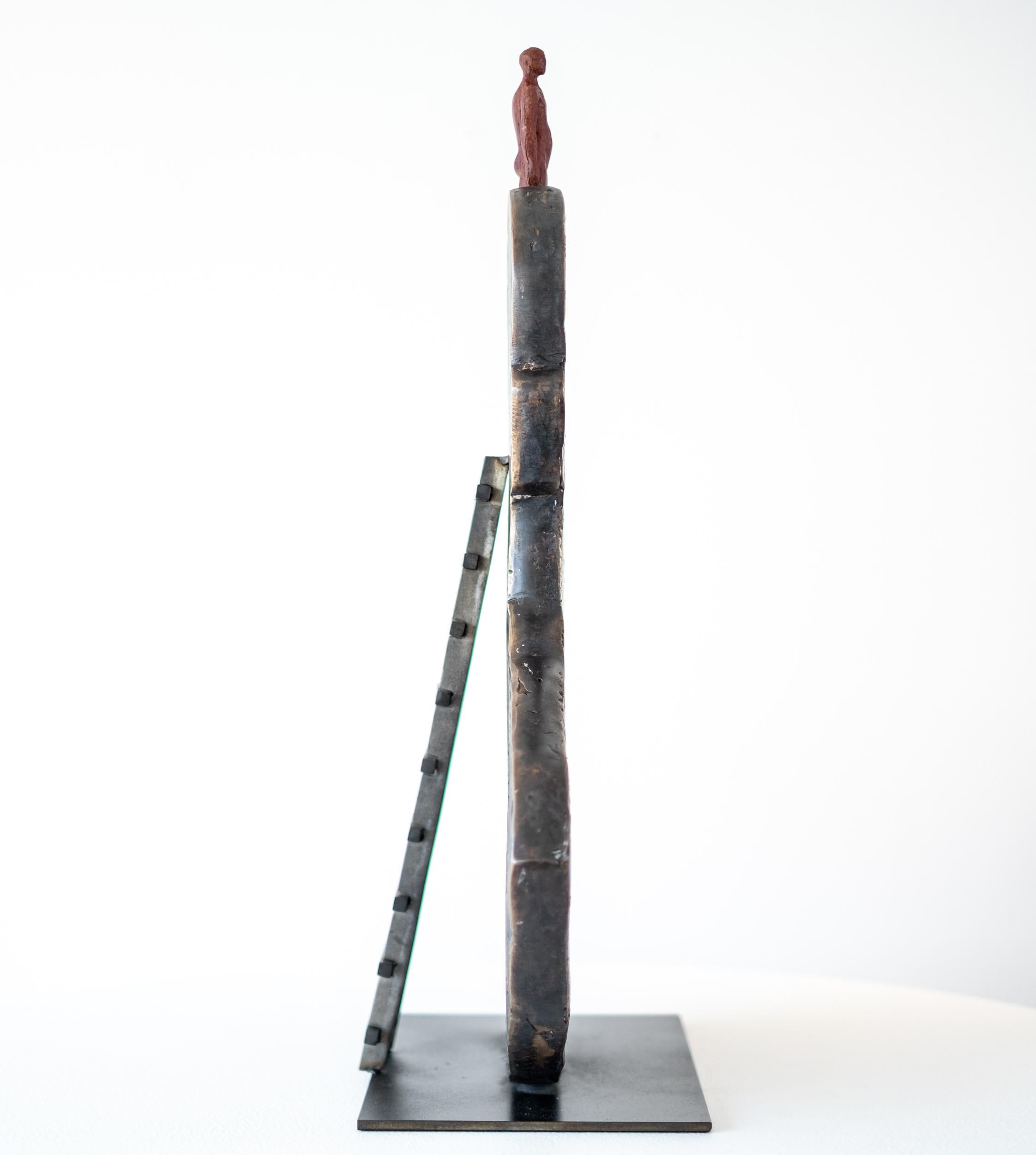 Du Coeur À l'Esprit (From Heart to Mind) - contemporary, bronze indoor sculpture - Abstract Sculpture by Galina Stetco