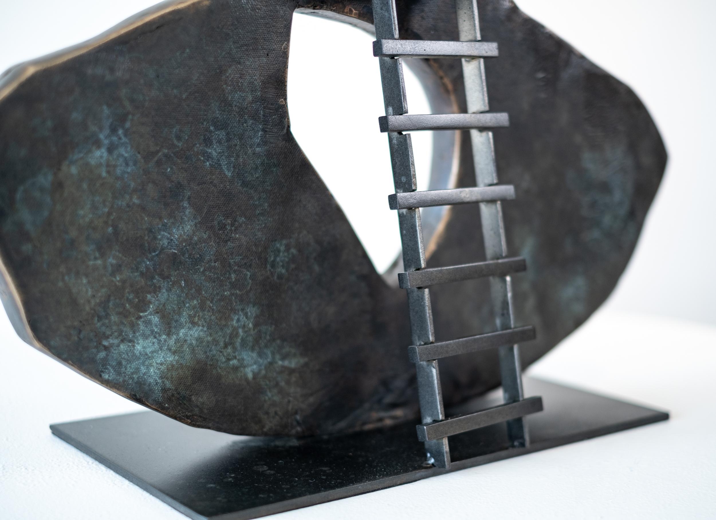 Du Coeur À l'Esprit (From Heart to Mind) - contemporary, bronze indoor sculpture For Sale 2