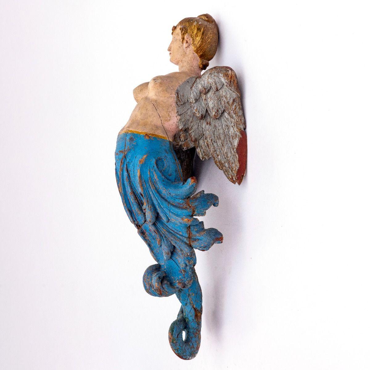 Galion Mermaid Figurehead from a Northern European Ship In Good Condition In Kastrup, DK