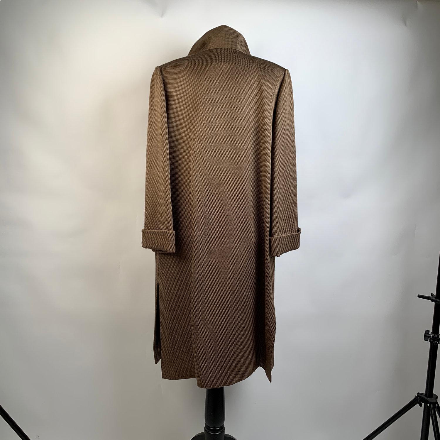 Galitzine Couture Vintage Light Brown Dustcoat Open Front Coat 1