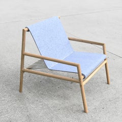Gallagher Lounge Chair Oak Wood and Grey Felt