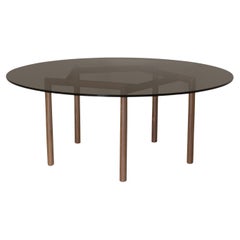 Gallagher Smoked Glass Coffee Table Walnut