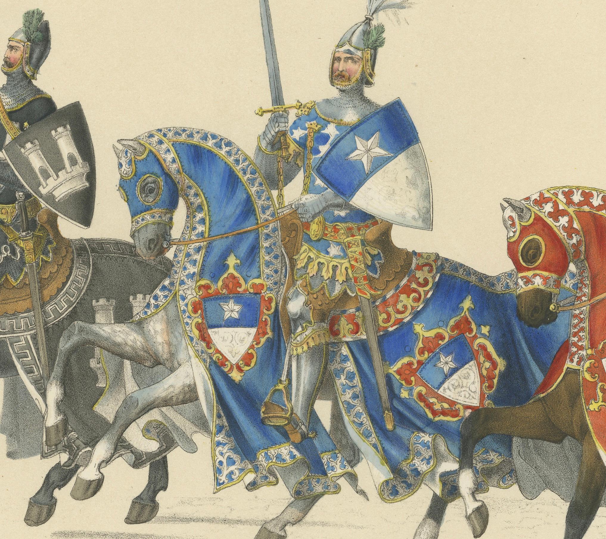 Chevaliers Gallant de Blankenburg, Bubenberg & Mattern dans une parure héraldique suisse Bon état - En vente à Langweer, NL