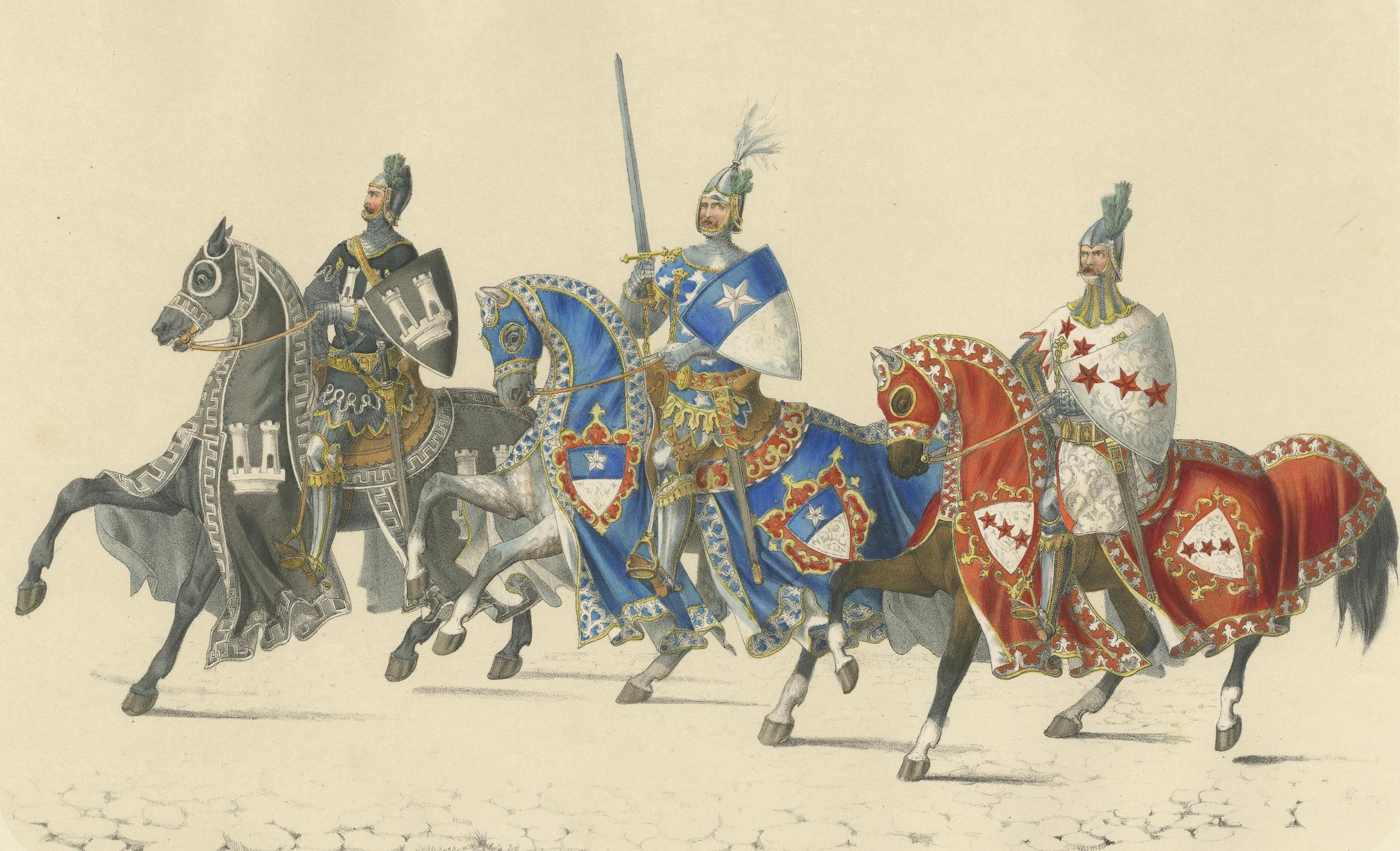 Papier Chevaliers Gallant de Blankenburg, Bubenberg & Mattern dans une parure héraldique suisse en vente