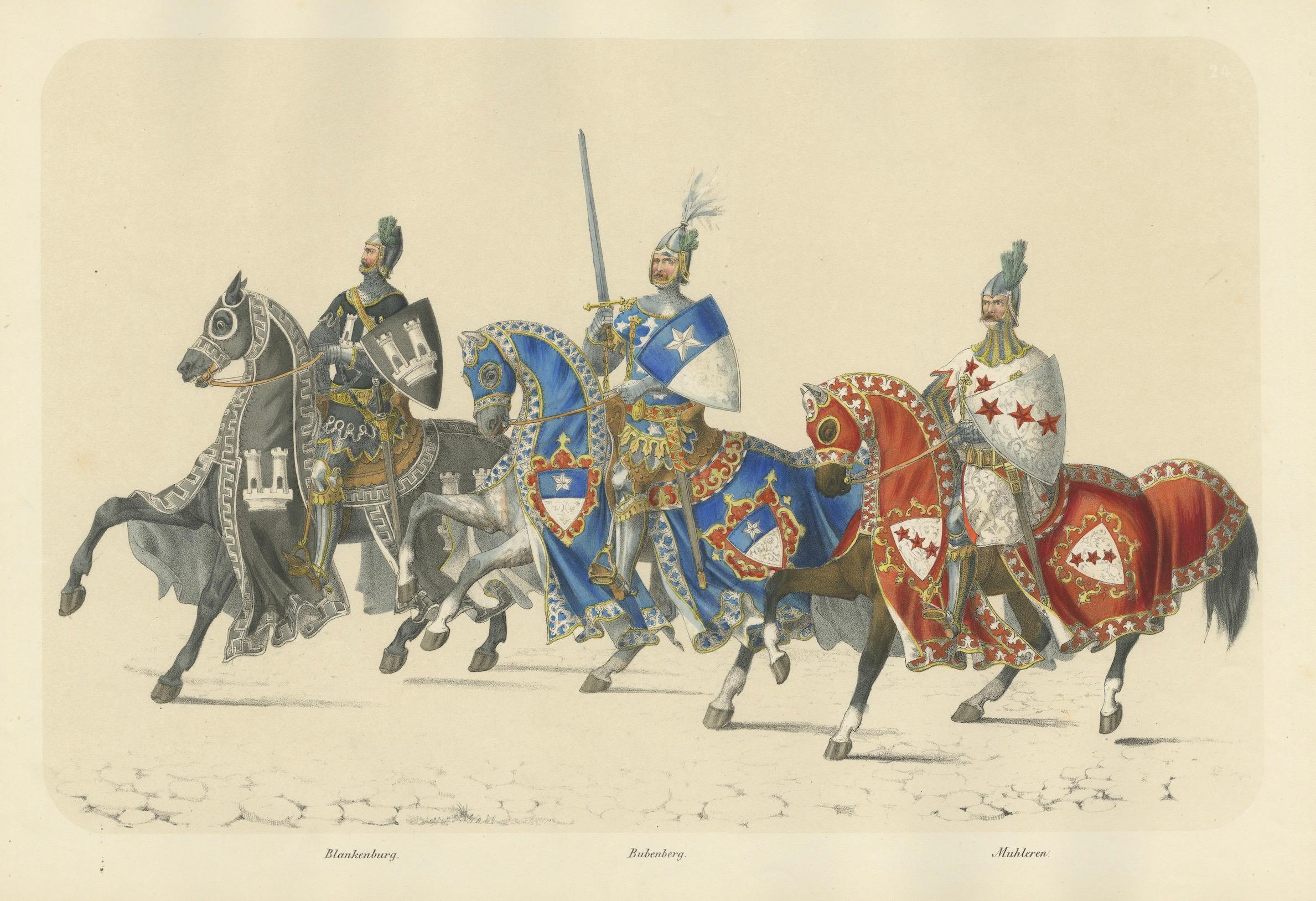Chevaliers Gallant de Blankenburg, Bubenberg & Mattern dans une parure héraldique suisse en vente 1
