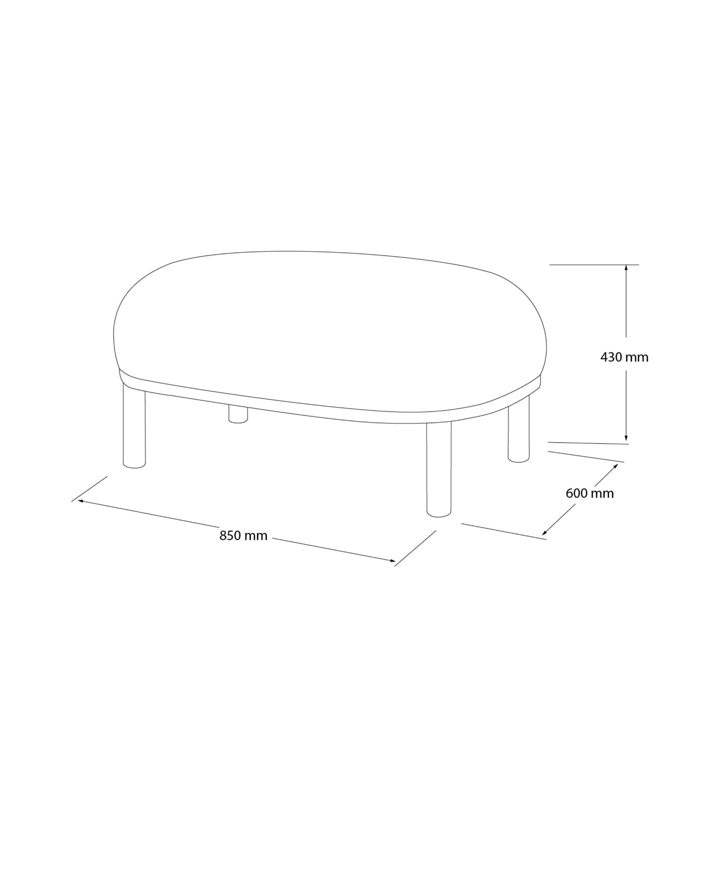 Gallant Pouf - solid oak wood base with boucle upholstery In New Condition For Sale In Copenhagen, DK