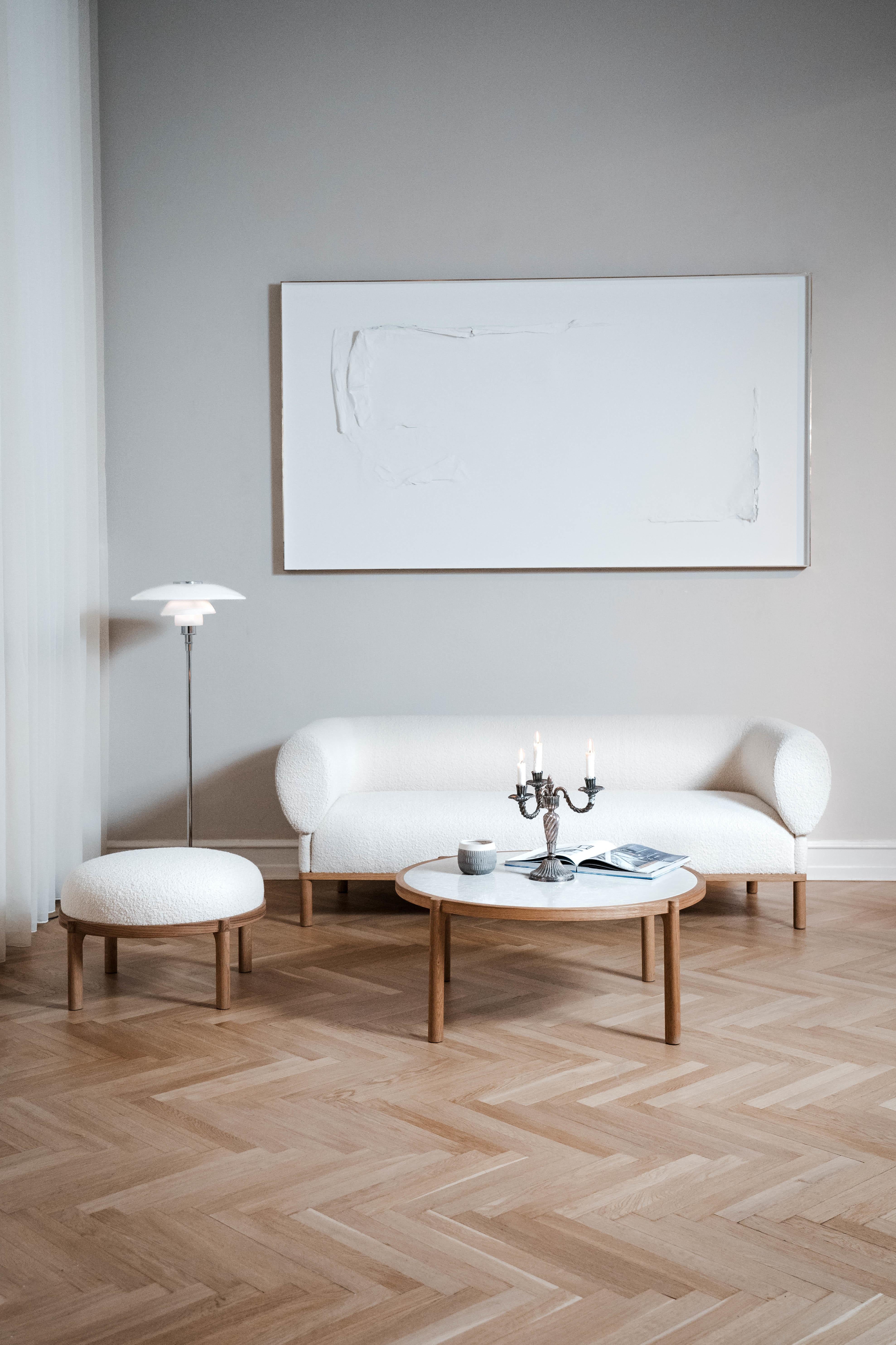 Danish Gallant Sofa (3-seater) - solid oak wood base with boucle upholstery For Sale