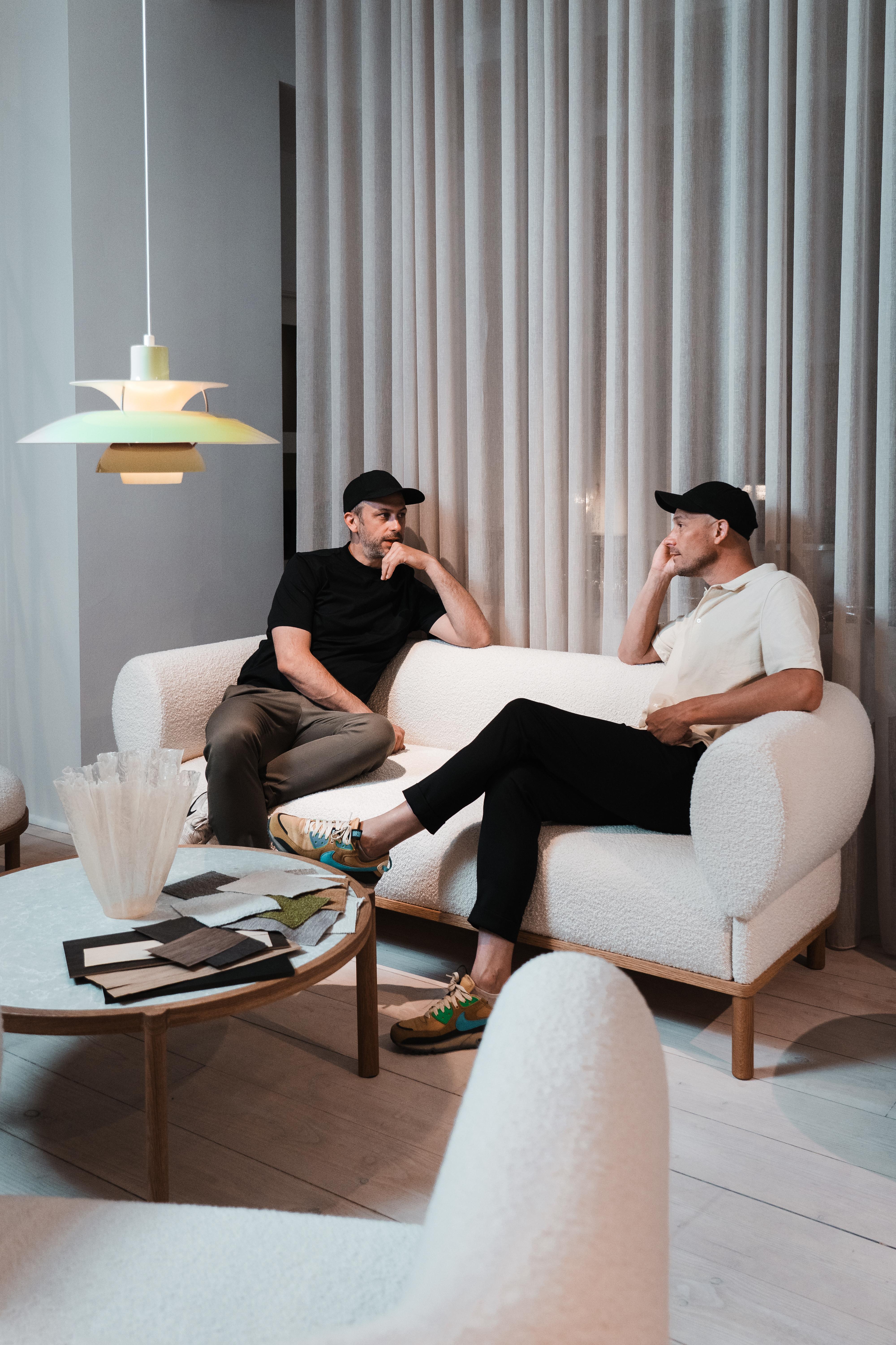 Bouclé Gallant Sofa (3-seater) - solid oak wood base with boucle upholstery For Sale