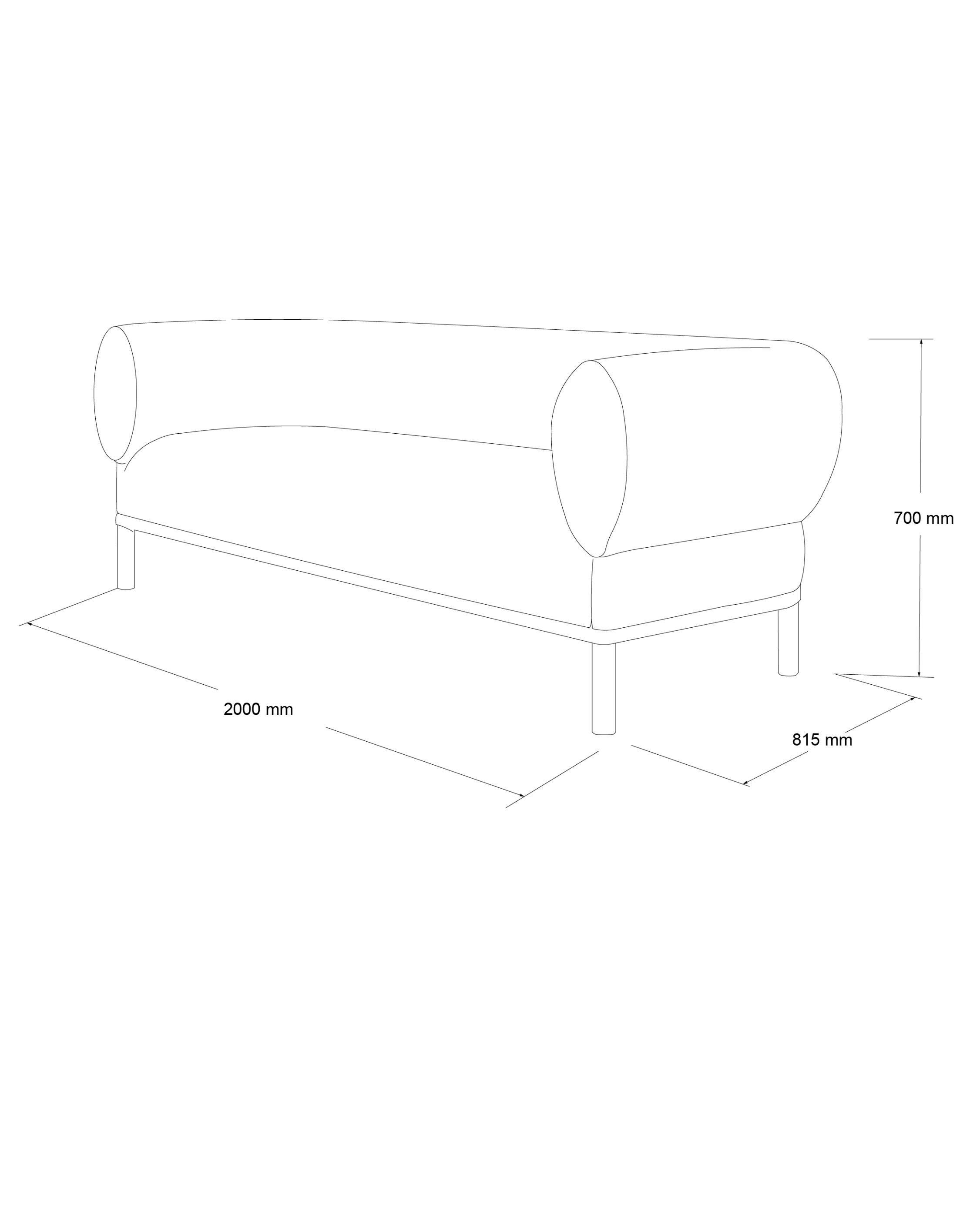 Gallant Sofa (3-seater) - solid oak wood base with boucle upholstery For Sale 1