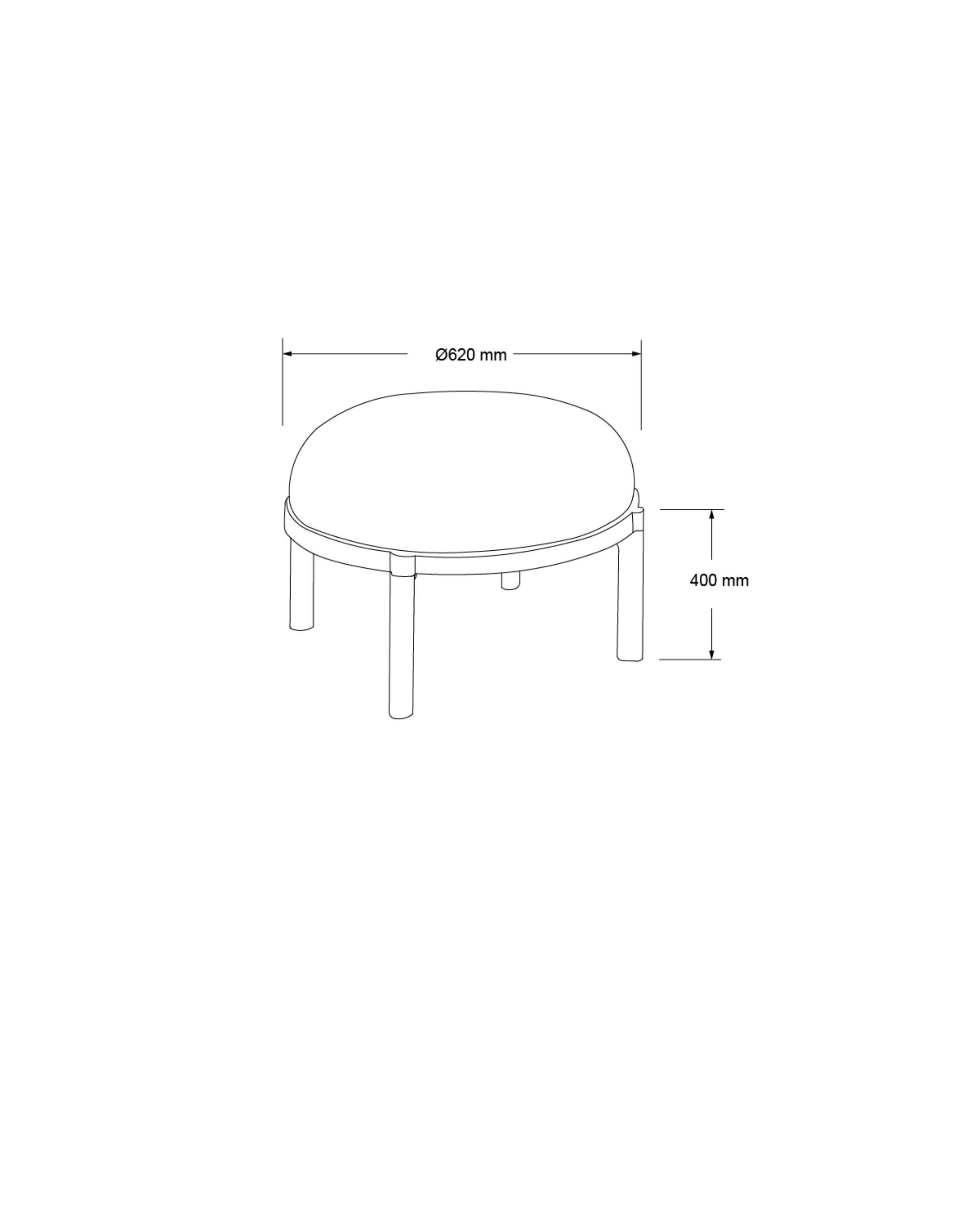 Gallant Stool - solid oak wood base with boucle upholstery en vente 1