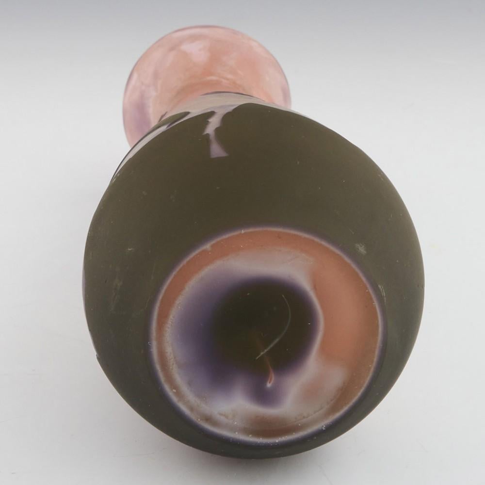 Galle Acid Cameo Hydrangeas Baluster Shape Glass Vase c1910 3
