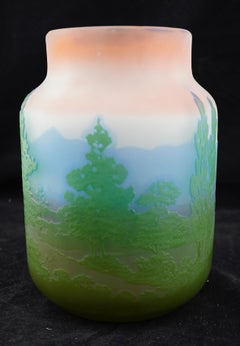 Galle Alpine Landscape Cameo Vase