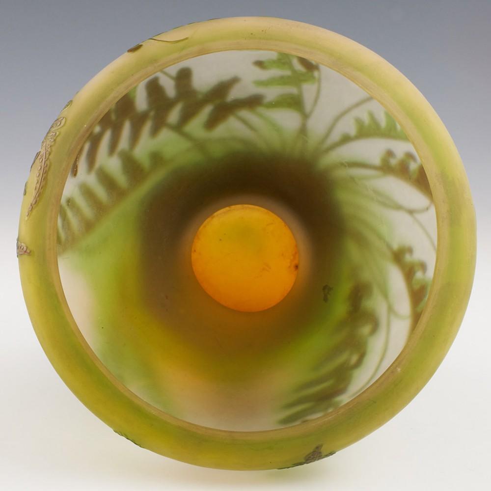 Galle Aquatic Plants Cameo Glass Vase c1920 For Sale 1