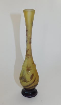 Gallé Art Nouveau French Cameo Glass Vase