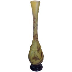 Gallé Art Nouveau French Cameo Glass Vase
