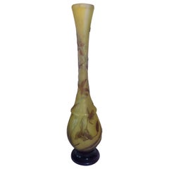 Gallé Art Nouveau French Cameo Glass Vase