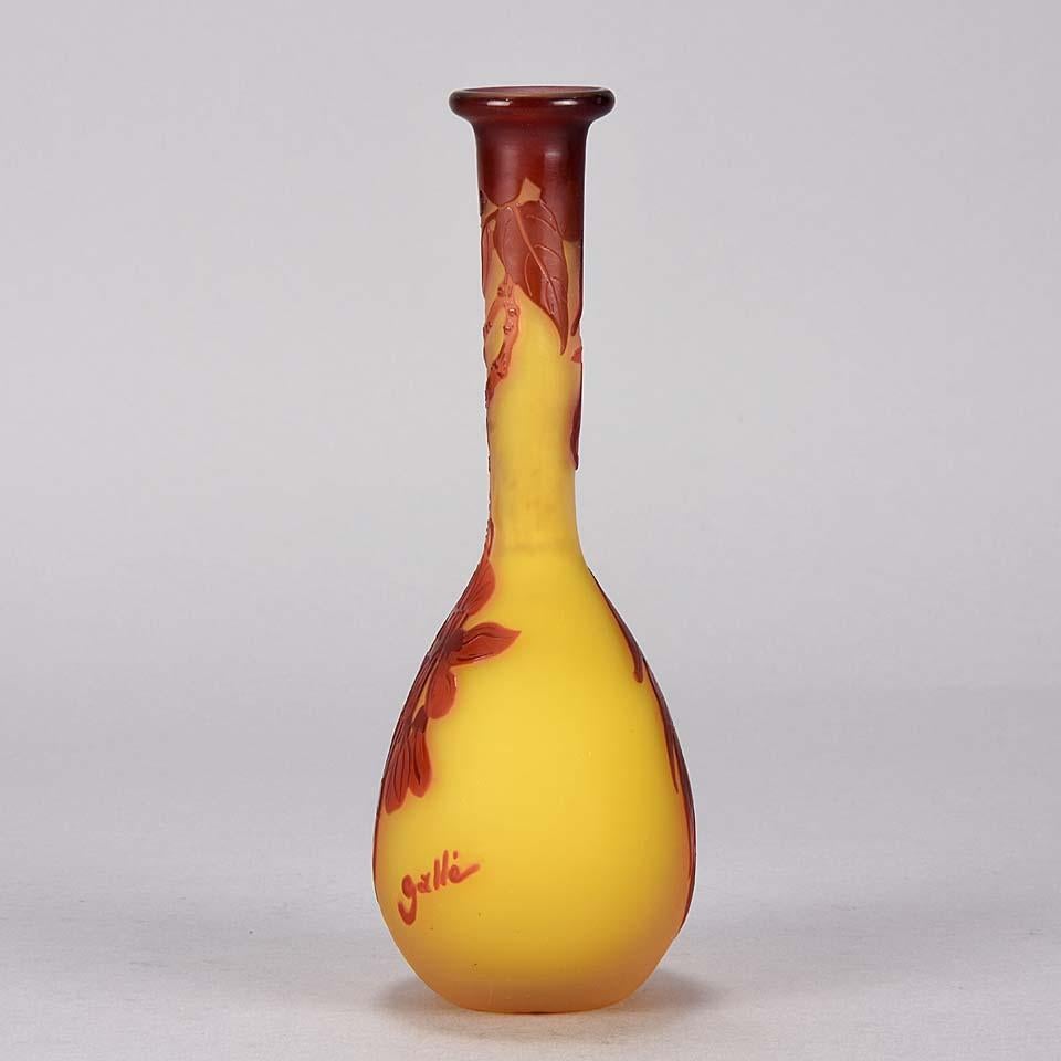 20th Century Gallé Banjo Vase