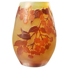 Galle Cameo Cherry Blossom Vase