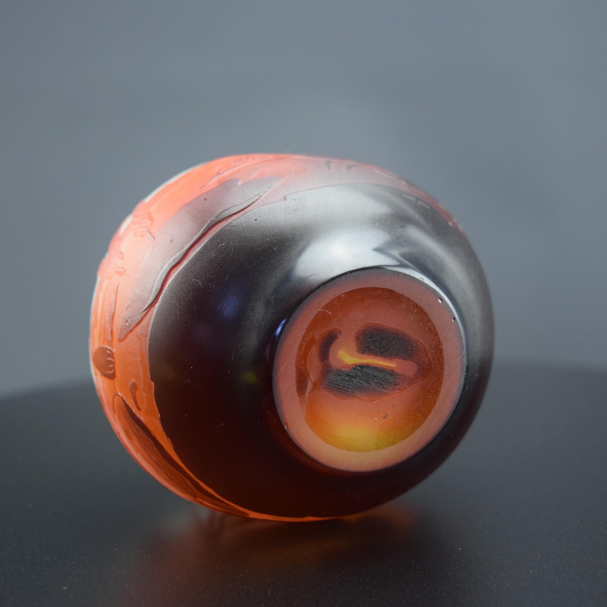 Vaso acquatico in vetro cammeo Galle C1908 in vendita 2