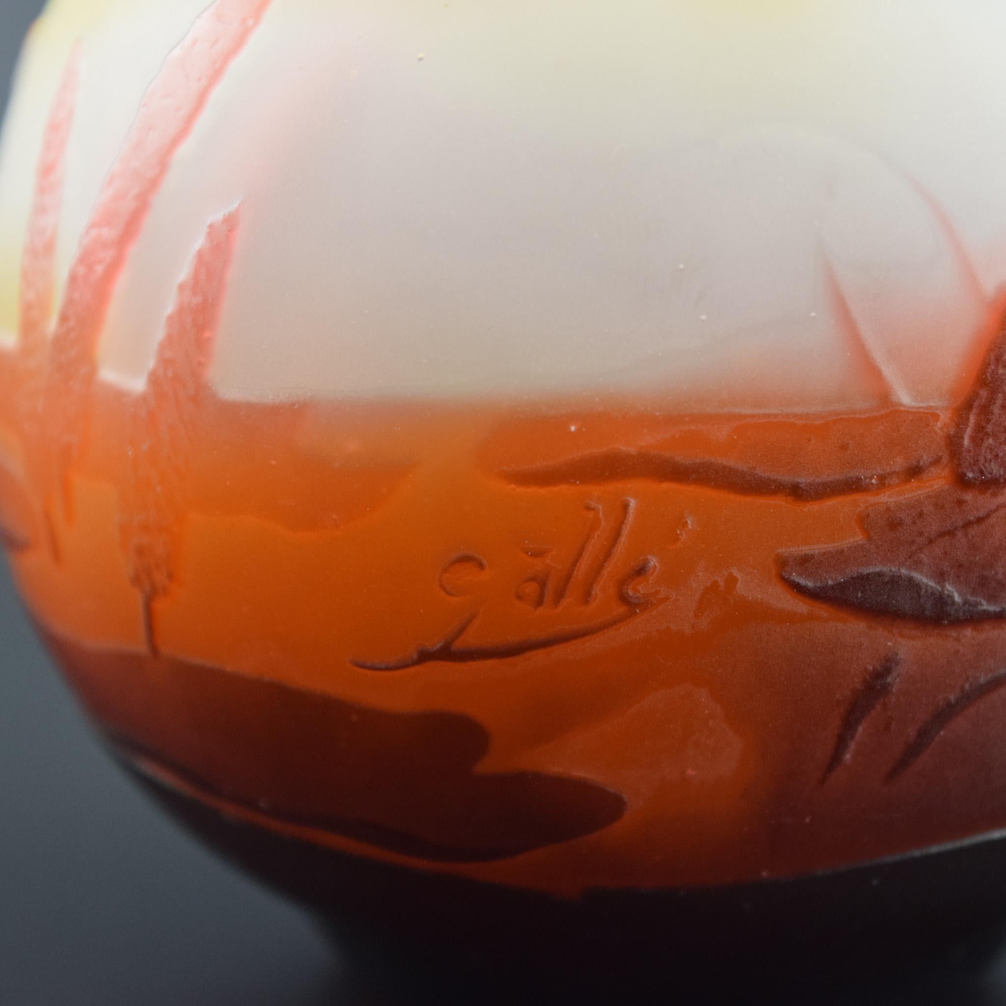 Vaso acquatico in vetro cammeo Galle C1908 in vendita 1