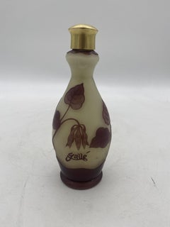 Galle Cameo Glass Art Nouveau Perfume Bottle, Circa 1900
